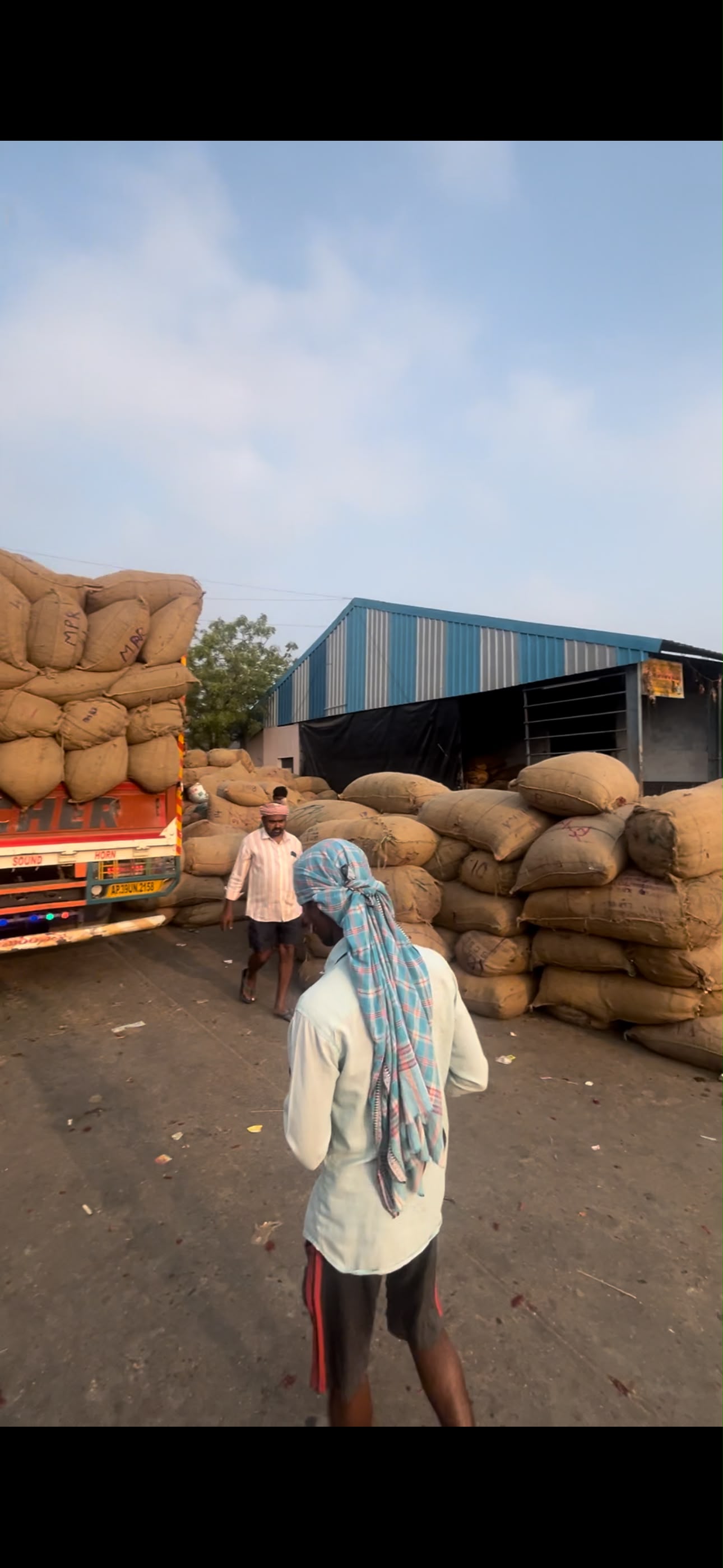 Bulk sacks at warehouse yard